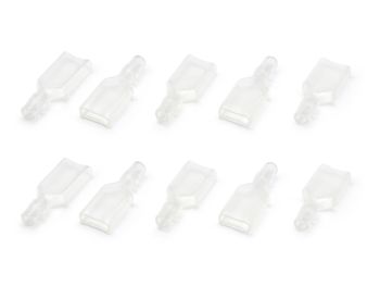 Isolator hose for crimp terminal - male spade connector 6.3mm Ø=0.5-1.0mm²- DIN 46248 - 10 pcs