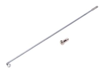 Spoke galvanized 184mm d=2,6mm M3 with spoke nipple for moped
