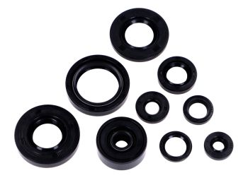 Engine oil seal set 9-piece black for Yamaha DT 80 LC, LC 2, RD 2