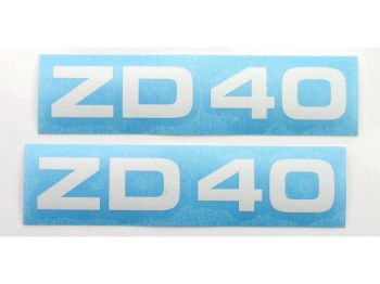 Sticker set MOGA 2 parts wide 95mm high 17mm for Zündapp ZD 40 moped