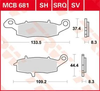 BRAKE PAD TRW MCB681SV
