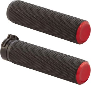 GRIPS - KNURLED - CABLE - RED