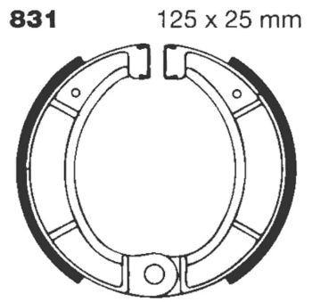 BRAKE SHOE GROOVED