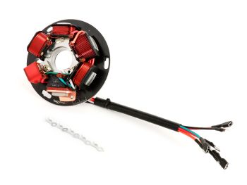 Ignition -BGM PRO stator plate HP V2.5 silicone- Vespa P-range (with battery 1982-1984) - 7 wires