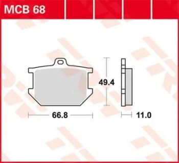 BRAKE PAD TRW MCB68
