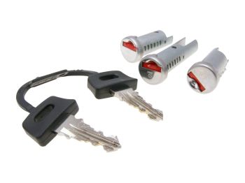 lock set / 3 lock barrel set for Vespa HP4, PK Automatik