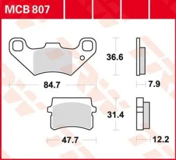 BRAKE PAD ORGANIC STREET
