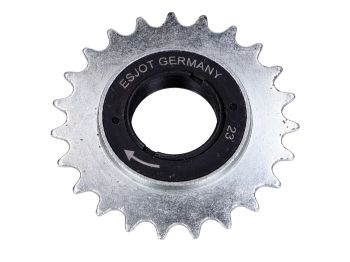 Freewheel sprocket Esjot steel 23 teeth for Kreidler Flory MF 2 MP 2, Piaggio Ciao S