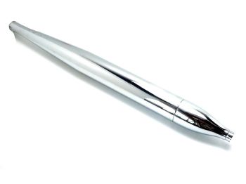 Exhaust chrome cigar shape 26mm 690mm 60mm for DKW Super Hummel, Victoria, Express, Zündapp Bergsteiger M 25, 50 Typ 434, C 441, Combinette 433, Automatic Mofa Moped 442, 441