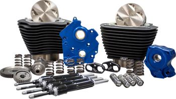 PowerPack Oil Cool 4.25""Bore4.25""Stroke M8 Blk w/Hilight