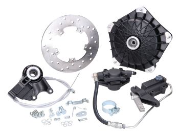 disc brake set GRIMECA Classic NT stub d=16mm black partially hydraulic for Vespa P80-150X, P200E, PX80-150E