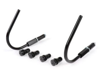 Bracket for flyscreen -MOTO NOSTRA, w=340mm, h=105mm- Vespa GT, GTL, GTS, GTS Super, GTS 125-300 HPE (2019-) cc - black