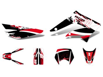 decal set black-white-red matt for Gilera RCR 11-17