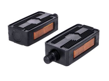 Pedals moped square with reflectors M14x1.25 - universal = 34266