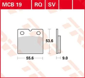 BRAKE PAD TRW MCB19