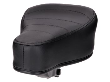 saddle / seat high quilted spring-mounted black with Puch logo for Puch moped = 44332