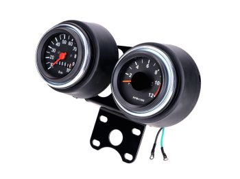 Dashboard / cockpit with speedometer and rev counter 60mm for Zündapp KS, GTS, C 50 Sport, Puch M50