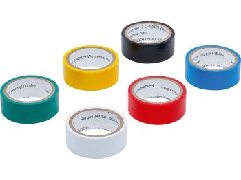 Insulating tape set PVC 6-piece different colors