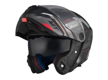 helmet MT Atom 2 SV flip-up helmet black/red/silver matt size L (59-60cm)
