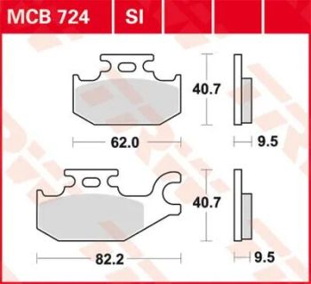 BRAKE PAD TRW MCB724SI