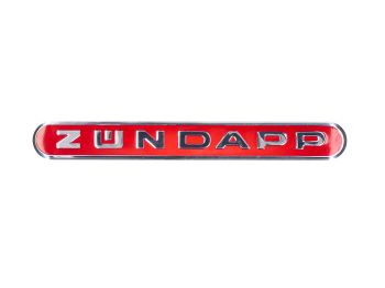 Sticker for tank silver and red 130x15mm aluminum for Zündapp moped, mokick