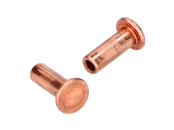 Tool compartment lock rivet set 2 pieces for Kreidler Florett RS, RM, RMC, LF, LH, egg tank
