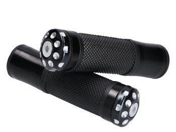 handlebar grip set CNC milled black