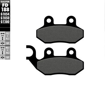 BRAKE PAD SEMI METAL SCOOTER