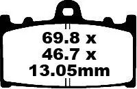 BRAKE PAD CARBON TT DIRT