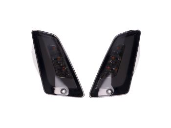 indicator light set front Power1 LED smoky tinted for Vespa GT, GTL, GTV, GTS 125-300