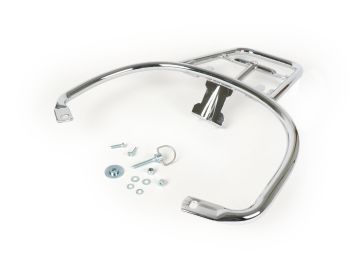 Topcase support rear (for original Piaggio Topcase) -MOTO NOSTRA- Vespa GT, GTL, GTV, GTS, GTS Super, GT60 - 125-200-250-300cc - chrome