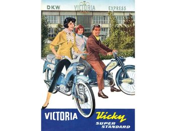 Advertising poster reprint 42cm 29cm for Victoria (DKW Express), Vicky Standard, Super Luxus