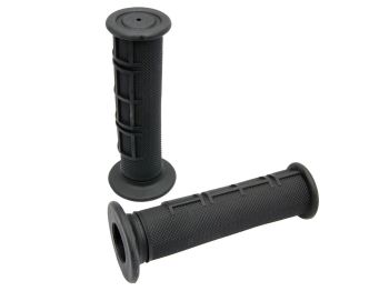 handlebar rubber grip set MX half waffle black