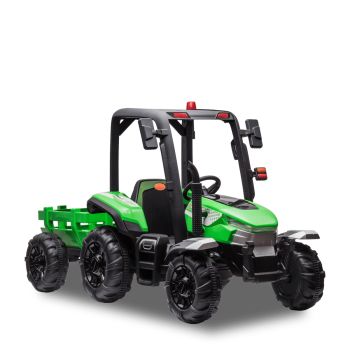 TRACTEUR ENFANT ÉLECTRIQUE AGRICOLE XL AVEC REMORQUE VERT