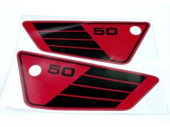 Side cover sticker dimensions approx. 100mm high 270mm long for Yamaha FS 1 Mokick, RD 50