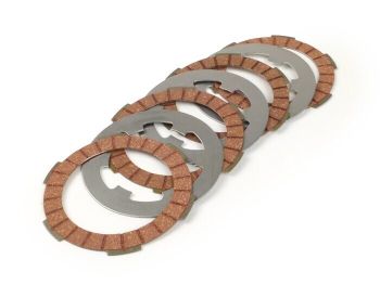 Clutch friction plate set incl. steel plates -BGM PRO Superstrong Racing Red Vespa Smallframe type PK XL2- 4 friction plates