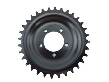 Sprocket steel 32 teeth 41mm inner diameter 14mm offset 415 chain type for Ejsot, Sachs H 90 VE, Hercules moped 252, MP2, DKW, Miele, Göricke, Rixe, Gritzner