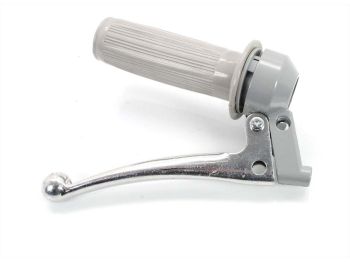 Throttle grip fitting gray aluminum 22mm 105mm 28mm for Zündapp, Kreidler, Hercules, Puch, DKW, KTM, moped, moped, mokick