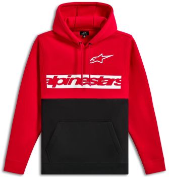 HOODIE PO PARALLEL RED/BLACK M