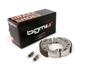 Brake shoes rear -BGM PRO Ø=100x20mm, without slot in the anchor pin- PIAGGIO TPH 50, NRG MC2 50, NRG 50, NTT 50, Sfera 50 RST, Sfera 80, Zip 50, GILERA Storm 50, Easy Moving 50