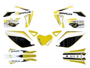 decal set Doppler white-black-yellow for Rieju MRT