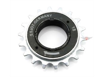 Freewheel pinion Esjot steel 18 teeth M34x1 for Kreidler Flory MF 2 MP 2, Piaggio Ciao SI Bravo, Zündapp automatic moped type 442 444