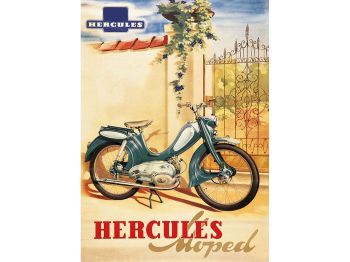 Advertising poster Hercules 42cm 29cm for moped type 217