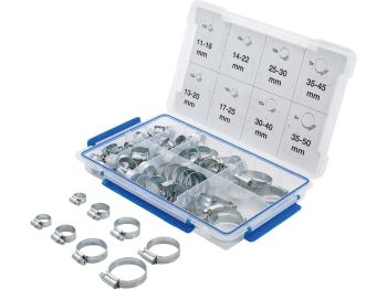 Hose clamps assortment box 80 pieces