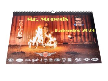Calendar 2024 Moped Garage Moped Mokick Retro Rockabilly 50s