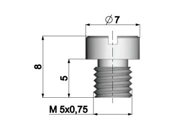 carburetor main jet Polini 5mm for Dellorto carburetor - 124
