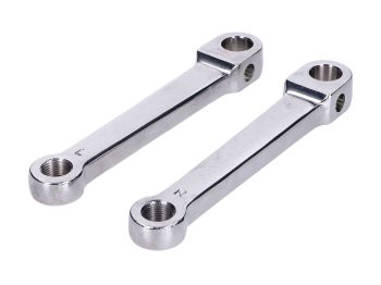 Pedal arm straight 135mm chrome set (2 pieces) for Kreidler, Flory, MF, moped, moped