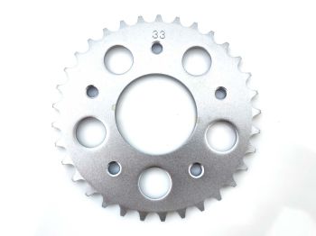 Sprocket steel 33 teeth for Kreidler, Florett LF, LH, RMC, RM, Flory