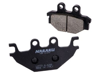 brake pads Naraku organic for Kymco KXR, MXU, Maxxer, UXV, SYM Quad Lander, Yamaha MT, YZF-R