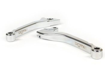 Pair of brake levers -BGM PRO Sport, short (130mm)- Vespa LX, LXV, S, Primavera 50-150, Sprint 50-150 - chrome